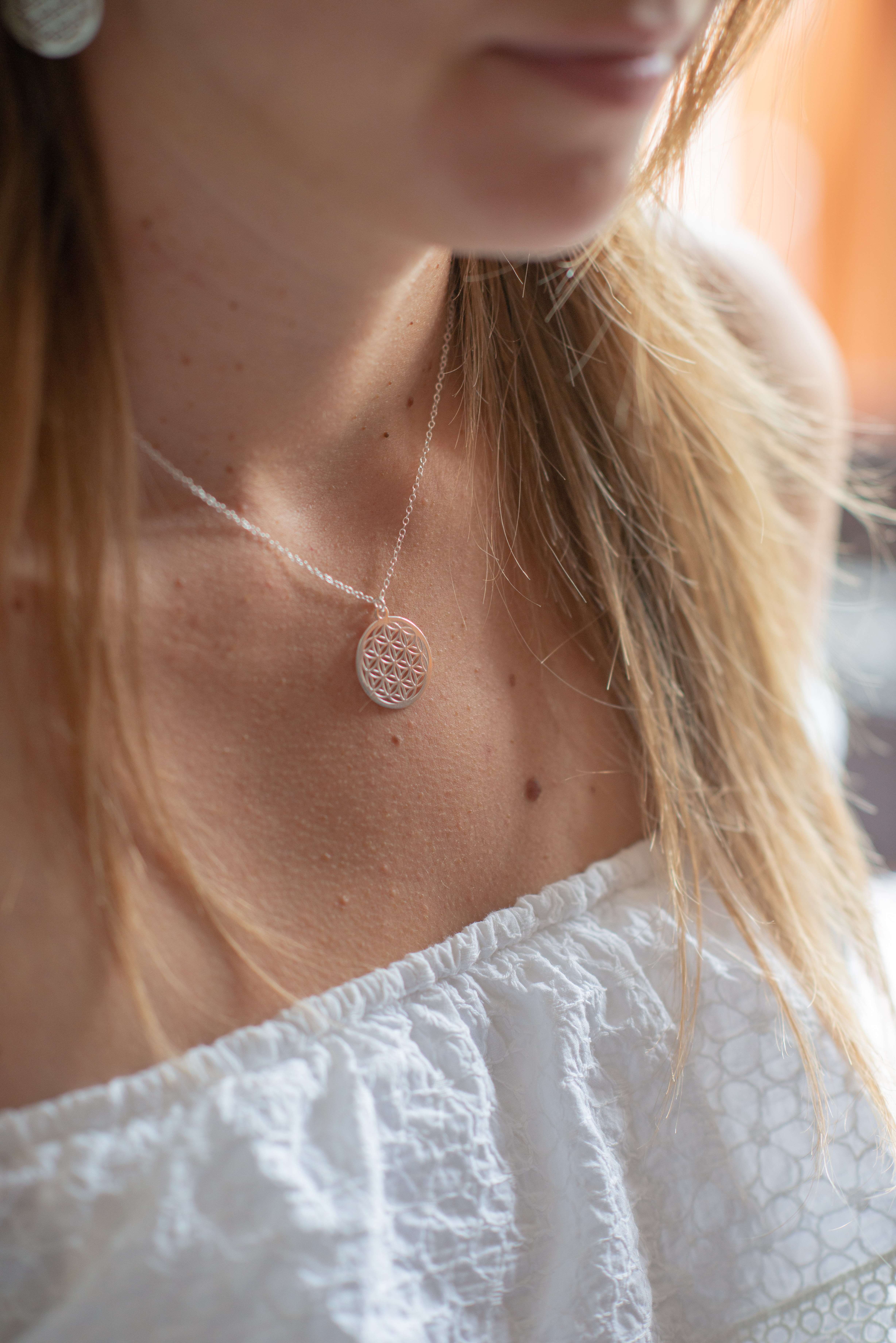 COLLIER FLEUR DE VIE ARGENT