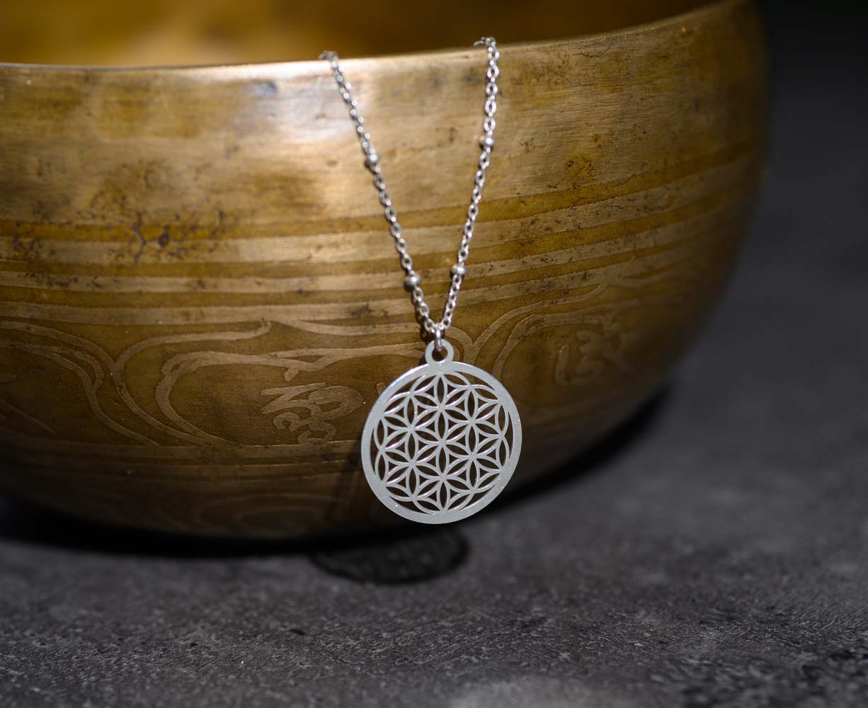 COLLIER FLEUR DE VIE ARGENT